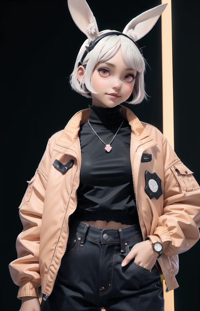 20726-2833999785-a nijigirl with bunny - ears  _wearing techwear jacket and jeans, milky bob cut, big warm smile, dancing, a huge diamond necklac.png